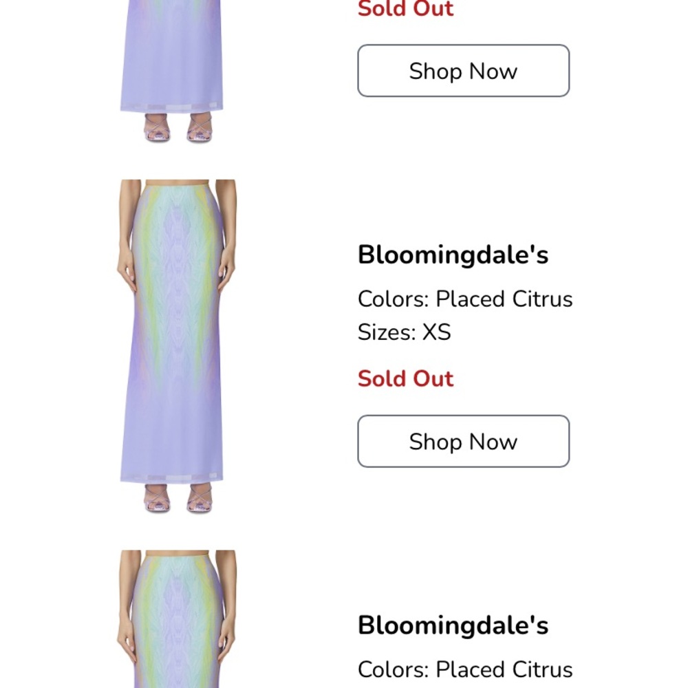 Bloomingdale's Pastel Placed Citrus Swirl Maxi Skirt - Picture 7 of 7